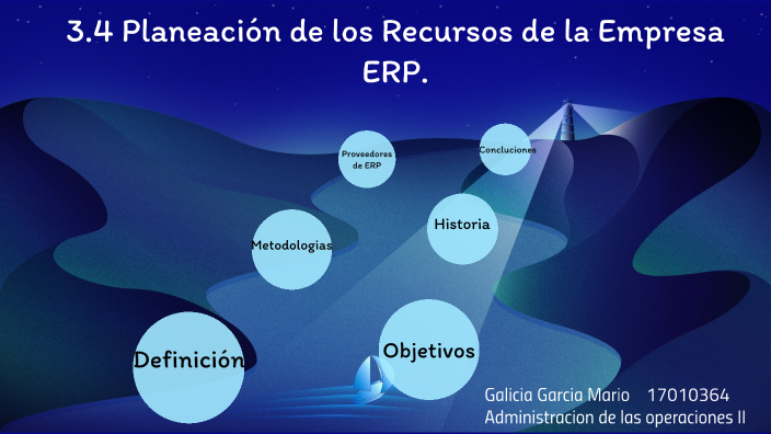3.4 Planeación de los Recursos de la Empresa ERP. by Mario Galicia