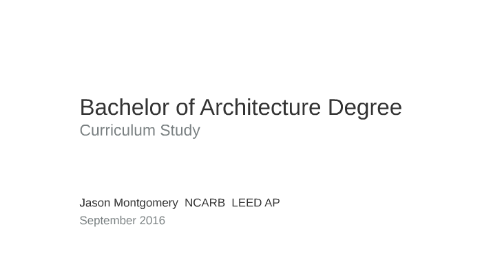 architect degree