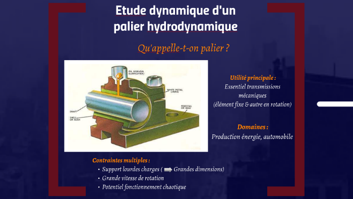 Etude dynamique d'un palier hydrodynamique by Thibault CARLES on Prezi