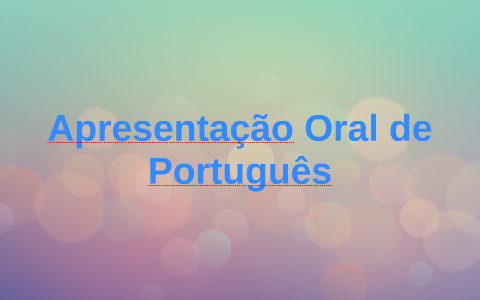 Apresentação Oral