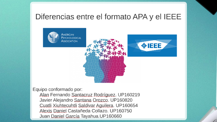 Diferencias entre el formato APA y el IEEE by Alan Fernando