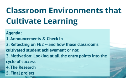 11. Classroom Environment, part 1 by Lynn Slobodien on Prezi
