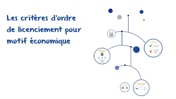 Les critères d'ordre de licenciement pour motif économique by L VLMR on ...