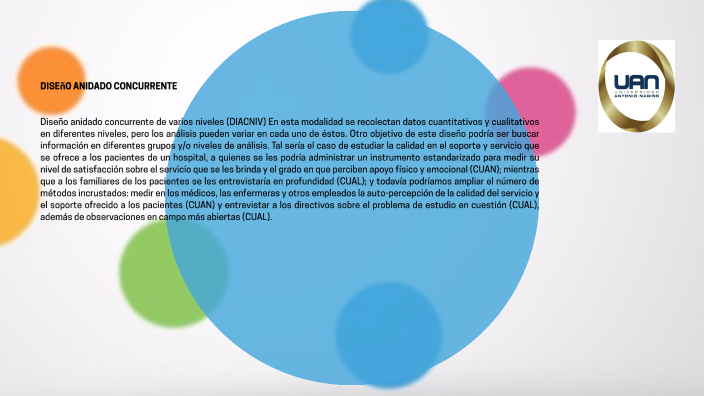 PRINCIPALES CARACTERÍSTICAS DE LOS DISEÑOS DE TRIANGULACIÓN CONCURRENTE Y DISEÑO  ANIDADO O INCRUSTADO CONCURRENTE DE MODELO DOMINANTE by saider sibel romero  felizola