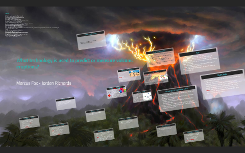 What technology is used to predict or measure volcanic eruptions by on