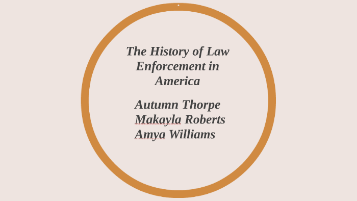 What Is The History Of Law Enforcement In America