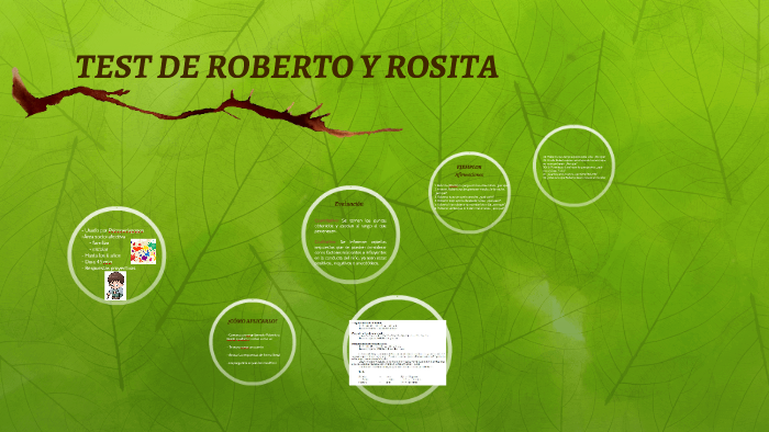 TEST DE ROBERTO Y ROSITA by Alejandra Yacchirema on Prezi
