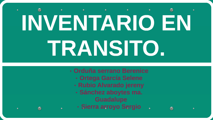 Inventario En Transito By Jereny Rubiio