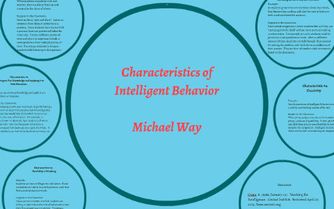 Characteristics Of Intelligent Behavior By Mike Way