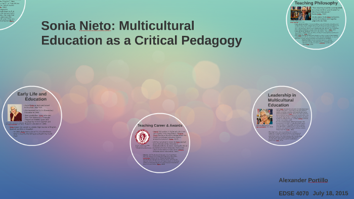 Sonia Nieto: Multicultural Education as a Critical Pedagogy by Alex ...