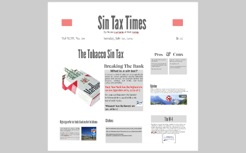 sin tax pros and cons