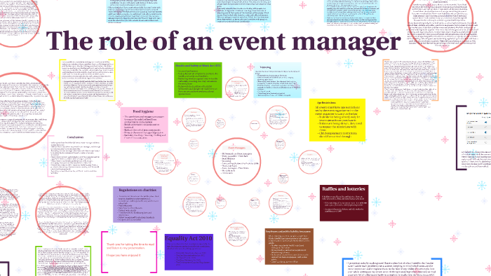 Roles and responsibilities of an event organiser