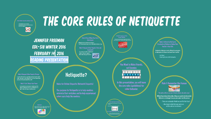 core rules of netiquette