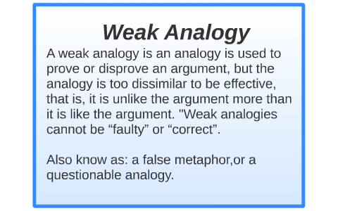 faulty analogy fallacy