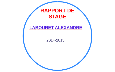 RAPPORT DE STAGE by alexandre Labouret on Prezi