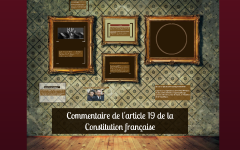 Commentaire de l'article 19 de la Constitution française by mélanie