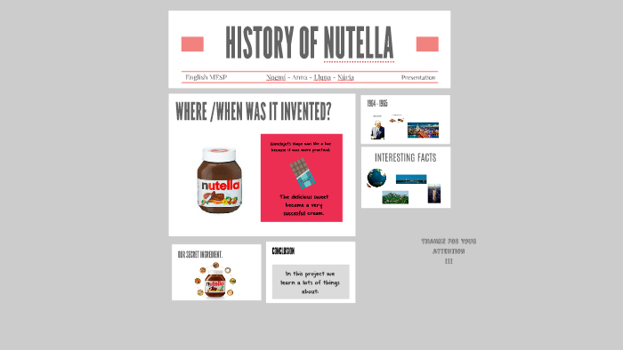 History Of Nutella By Anna G S