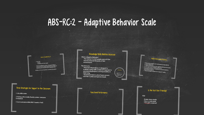 ABS-RC:2 - Adaptive Behavior Scale by on Prezi