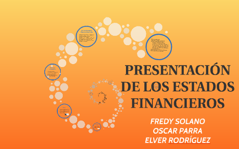 PRESENTACION DE LOS ESTADOS FINANCIEROS by oscar javier parra gaitan on ...