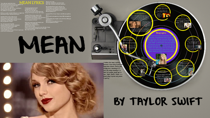 Taylor Swift Mean Presentation By Rylie Martinetti
