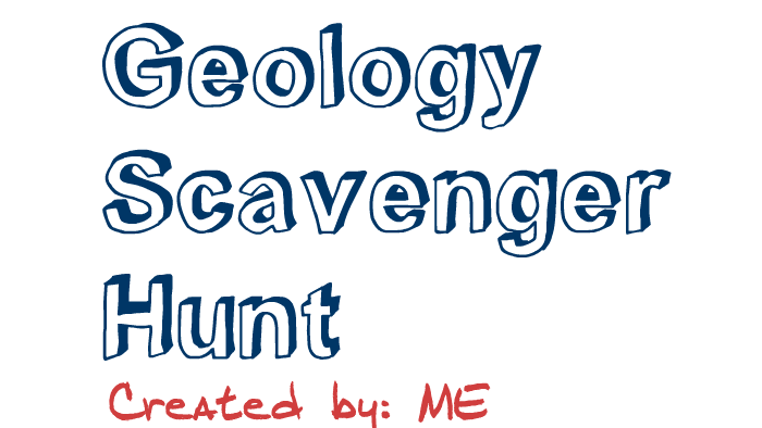 Geology Scavenger Hunt Nk By Nils Nido