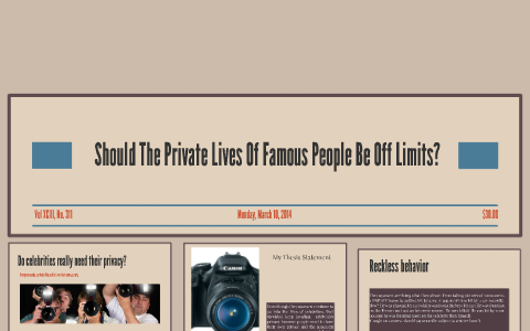 should celebrities have a private life