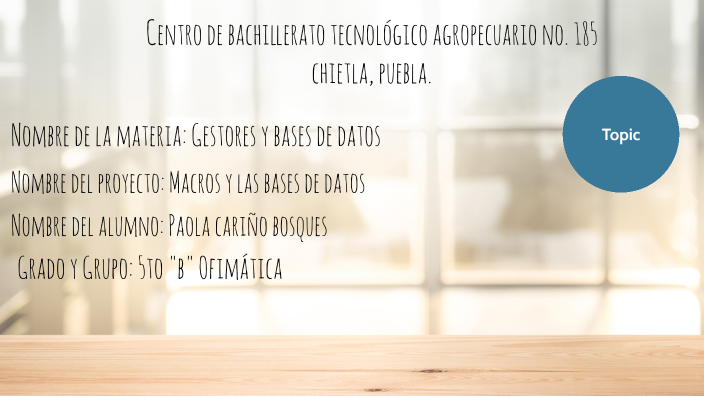 Macros y las Bases de Datos by Paola Cariño Bosques on Prezi