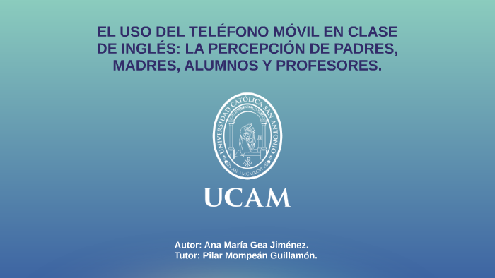 El Uso Del Telefono Movil En Clase De Ingles La Percepcion By Ann Gee