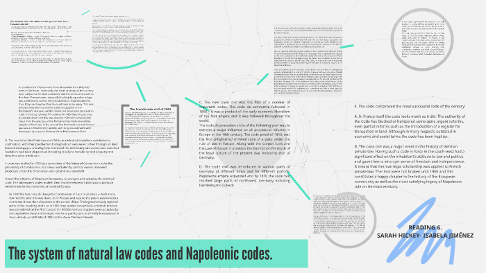 The system of natural law codes and Napoleonic codes. by isabela jimenez