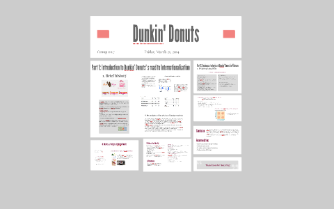 dunkin donuts organizational design