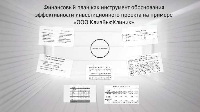 Финансовый план как инструмент обоснования эффективности инвестиционного проекта на примере «ООО КлиаВьюКлиник» by Evgenii Kostin on Prezi