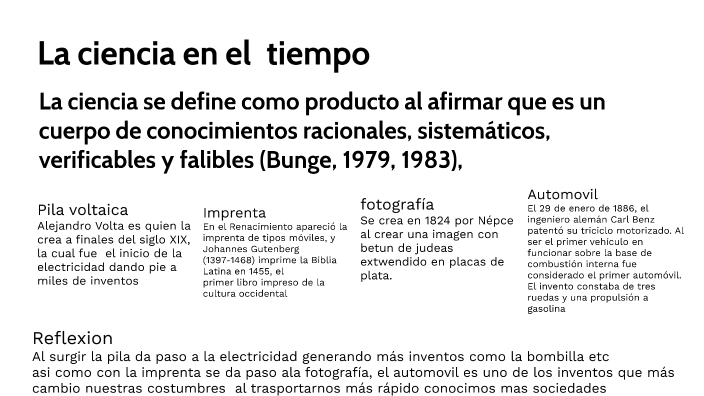 La ciencia en el tiempo by Jacinto Almaraz on Prezi