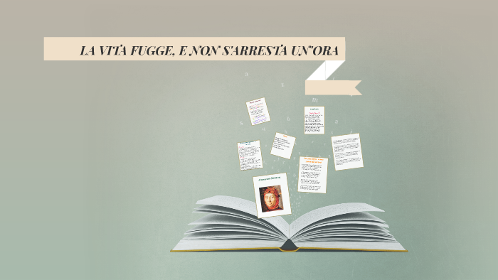 La Vita Fugge E Non S Arresta Un Ora Analisi LA VITA FUGGE, E NON S'ARRESTA UN'ORA by Maria Grapiglia on Prezi