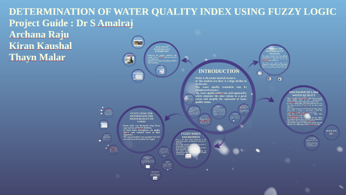 DETERMINATION OF WATER QUALITY INDEX USING FUZZY LOGIC by Archana Raju ...