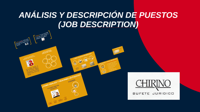 AN LISIS Y DESCRIPCI N DE PUESTOS JOB DESCRIPTION By Christian Arista