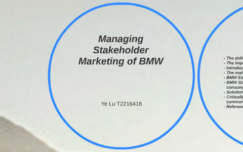 Stakeholder Marketing Of BMW By Ye Lu On Prezi