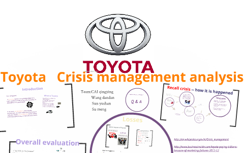 toyota crisis management