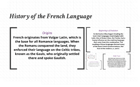 history of french language essay