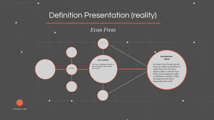 on presentation of definition