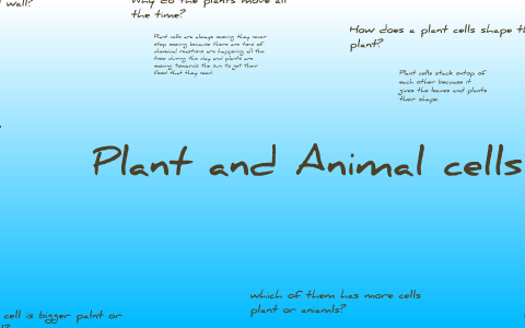 Plant and Animal cells by Liz Morton on Prezi