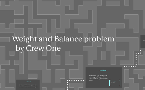 Weight and Balance problem by on Prezi