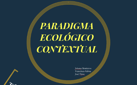 PARADIGMA ECOLÓGICO CONTEXTUAL by Jose Tipse