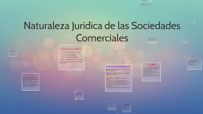 Naturaleza Jurídica de las Sociedades Comerciales by Isabel Scavuzzo on