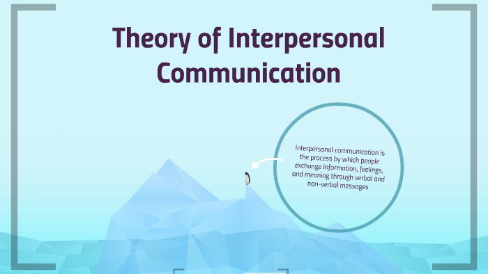 Theory Of Interpersonal Communication By Sarah Loka