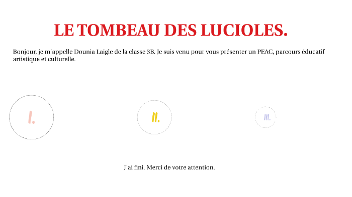 Le Tombeau Des Lucioles Oral Brevet