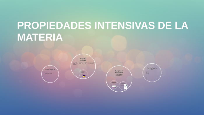PROPIEDADES INTENSIVAS DE LA MATERIA by rocio garcia on Prezi