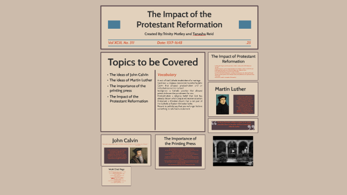 The Impact of the Protestant Reformation by Trinity Motley on Prezi
