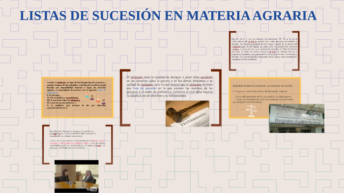 LISTAS DE SUCESIÓN EN MATERIA AGRARIA by Mario Abraham Aragón Morales