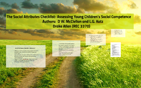 The Social Attributes Checklist- Assessing Young Children's by Drake ...