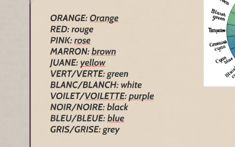 French Clothing & Color Vocabulary by Meredith O'Neill